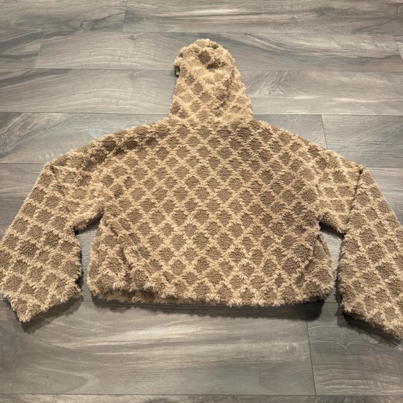 New in Teddy Sherpa Textured Hooded Jacket Size Medium NEW with Tag - Picture 3 of 6